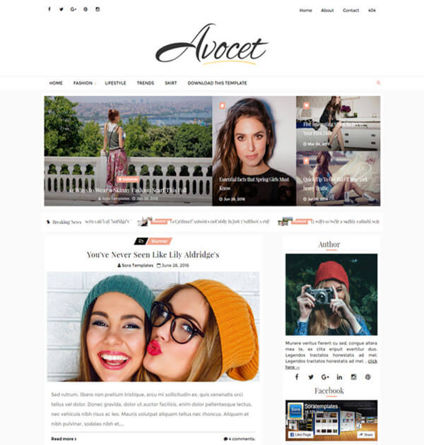 avocet Best Free Responsive Blogger