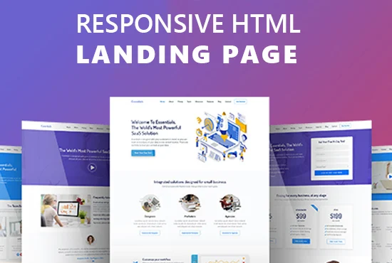 html responsive landing page